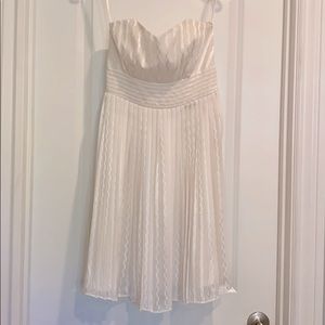 WHBM white/cream sweetheart dress